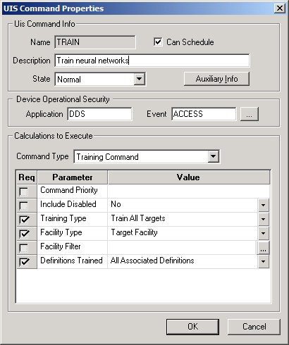 UIS Command Properties